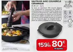 Carrefour SAUTEUSE AVEC COUVERCLE CÉRAMIQUE offre