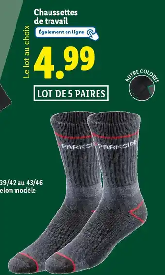 Lidl Chaussettes de travail offre