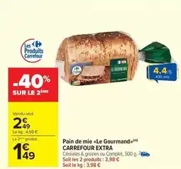 Carrefour Market Carrefour - extra pain de mie le gourmand offre