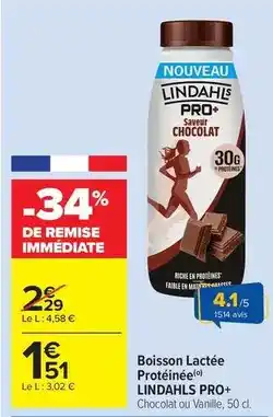 Carrefour Market Boisson lactée protéinée+ offre