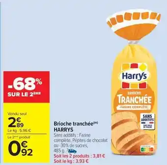 Carrefour Market Harry's - brioche tranchée offre