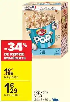 Carrefour Market Vico - pop corn offre