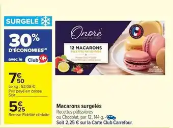 Carrefour Market Carrefour - macarons surgelés offre