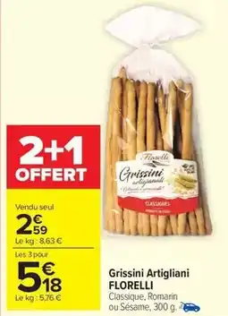 Carrefour Market Florelli - grissini artigliani offre