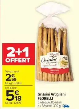 Carrefour Market Florelli - grissini artigliani offre