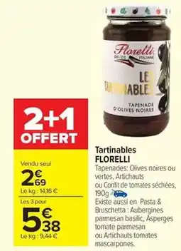 Carrefour Market Florelli - tartinables offre