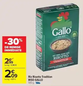 Carrefour Market Gallo - riz risotto tradition offre