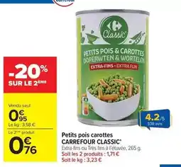 Carrefour Market Carrefour - classic petits pois carottes offre