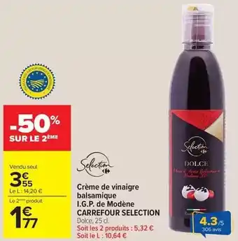 Carrefour Market Carrefour - crème de vinaigre balsamique i.g.p. de modène offre