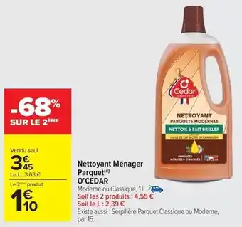 Carrefour Market Francaise - nettoyant ménager parquet offre