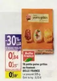 Diagonal Belle france - 18 petits pains grilles au froment offre