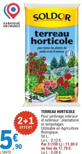 E.Leclerc SOLDOR Terreau horticole offre