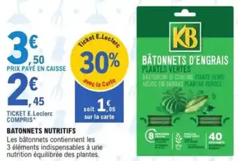 E.Leclerc KB Batonnets d'engrais offre