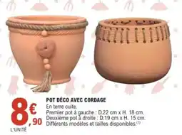 E.Leclerc Pot déco avec cordage offre