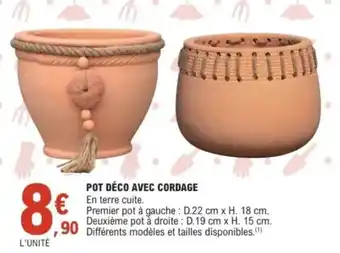 E.Leclerc Pot déco avec cordage offre