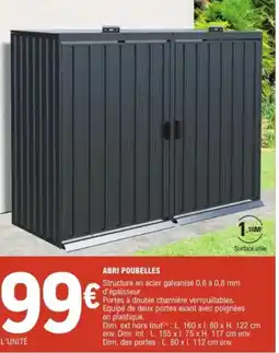 E.Leclerc Abri poubelles offre