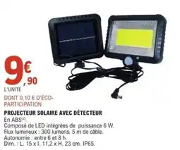 E.Leclerc Projecteur solaire avec détecteur offre