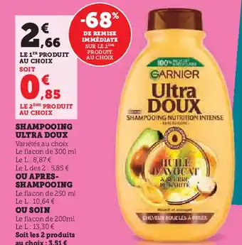 Hyper U GARNIER Shampooing ultra doux offre