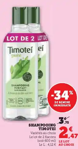 Hyper U TIMOTEI Shampooing offre