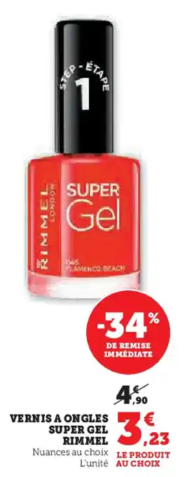 Hyper U RIMMEL Vernis a ongles super gel offre