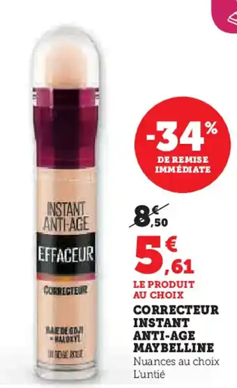 Hyper U MAYBELLINE Correcteur instant anti-age offre