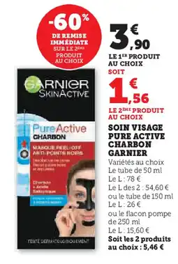 Hyper U GARNIER  Soin visage pure active charbon offre