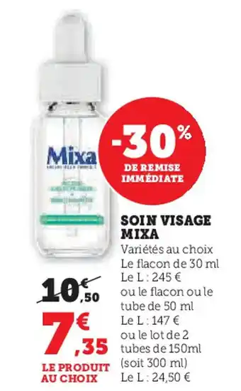 Hyper U MIXA Soin visage offre