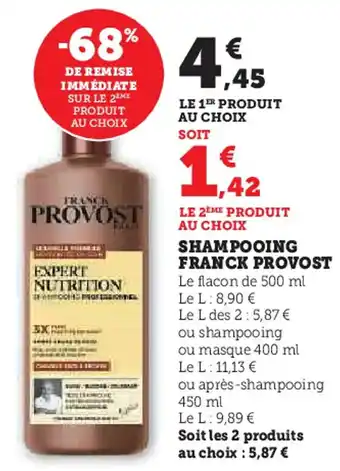 Hyper U FRANCK PROVOST Shampooing offre