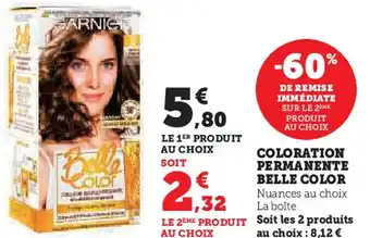 Hyper U GARNIER Coloration permanente belle color offre