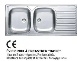 Brico Cash ÉVIER INOX À ENCASTRER BASIC offre