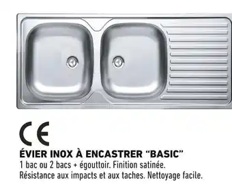 Brico Cash ÉVIER INOX À ENCASTRER BASIC offre