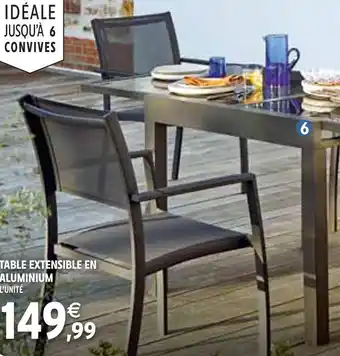 Intermarché Table extensible en aluminium offre