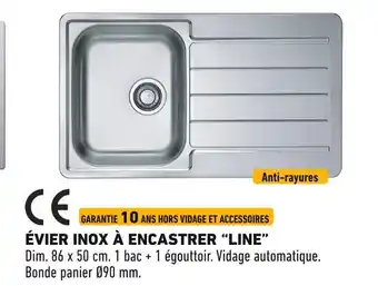 Brico Cash Évier inox à encastrer Line offre