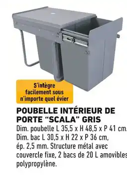 Brico Cash Poubelle Intérieur de Porte Scala Gris offre