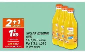 Netto NETTO 100% Pur Jus Orange offre