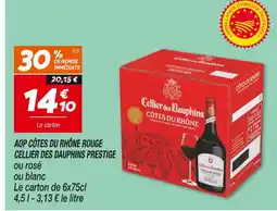 Netto CELLIER DES DAUPHINS Aop côtes du rhône rouge prestige offre