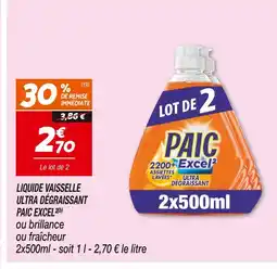 Netto PAIC EXCEL Liquide vaisselle ultra dégraissant offre