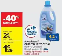 Carrefour Carrefour - adoucissant essential offre