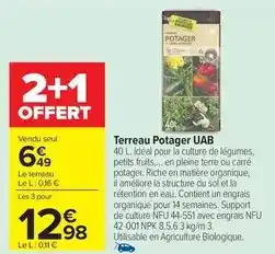 Carrefour Pleine terre - terreau potager offre