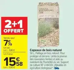 Carrefour U - copeaux de bois naturel offre