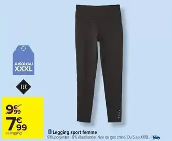 Carrefour Legging sport femme offre