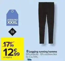 Carrefour Legging running homme offre