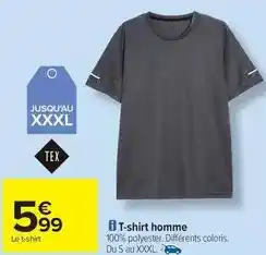 Carrefour Tex - t-shirt homme offre