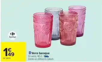 Carrefour Verre baroque offre