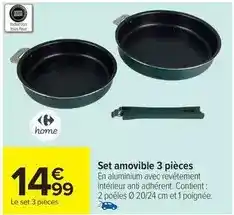 Carrefour Set amovible 3 pièces offre