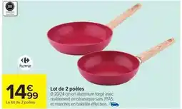 Carrefour Tous - lot de 2 poêles offre