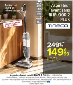 Carrefour Tineco - aspirateur lavant sans fil floor 2 plus réf.: timpo096un offre