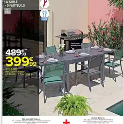 Carrefour Hyba - table extensible cabernet offre