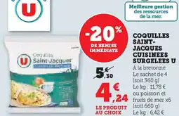 Super U Coquilles saint- jacques cuisinees surgelees u offre