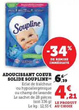 Super U Adoucissant coeur solide soupline offre